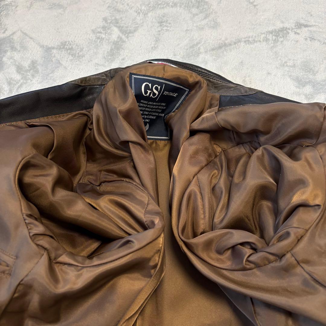 美品 2way✨ G-stage ラムレザー　テーラードジャケット　ブラック　L