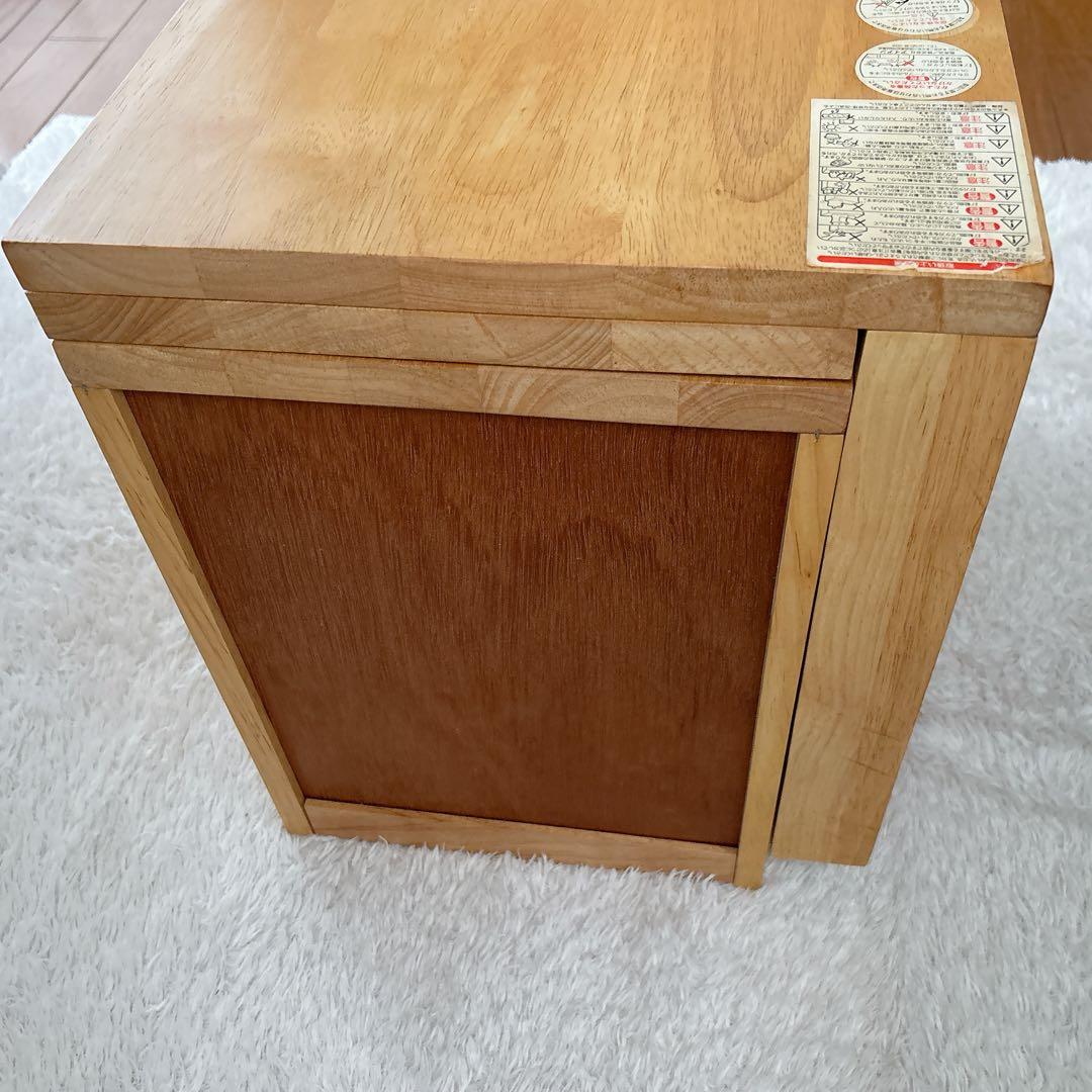 折り畳み】文机　机　座卓　作業台　花台　木製　ナチュラル 引き出し付き