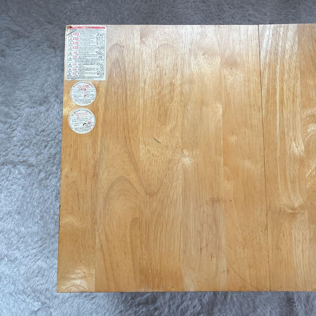 折り畳み】文机　机　座卓　作業台　花台　木製　ナチュラル 引き出し付き