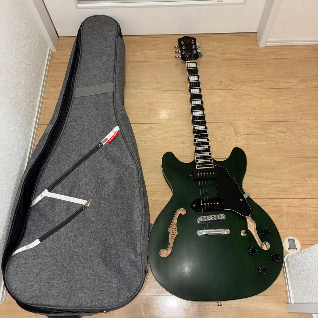 プレイテック　SA20 Green セミアコースティックギター　グリーン