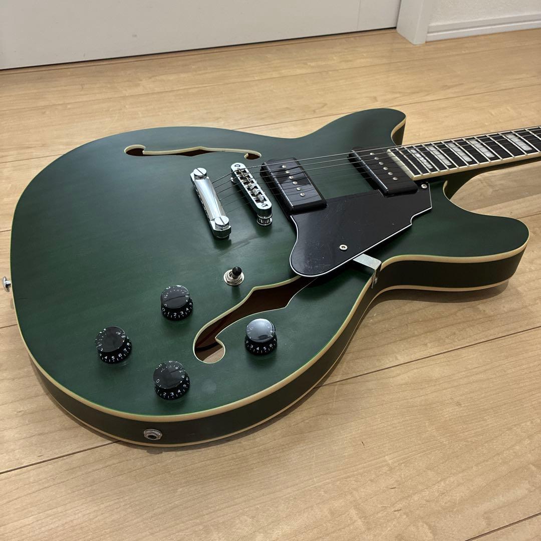 プレイテック　SA20 Green セミアコースティックギター　グリーン