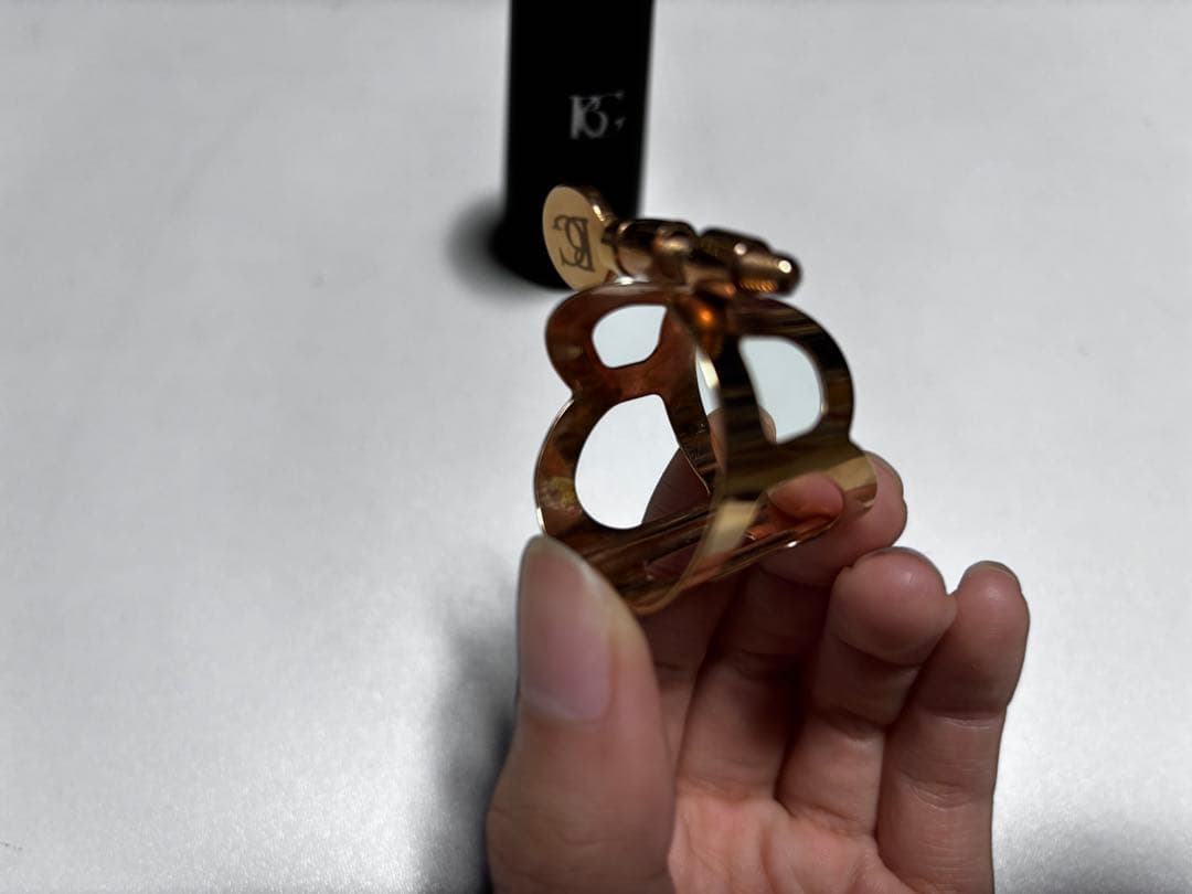 BG ピンクゴールド アルトサックスリガチャー