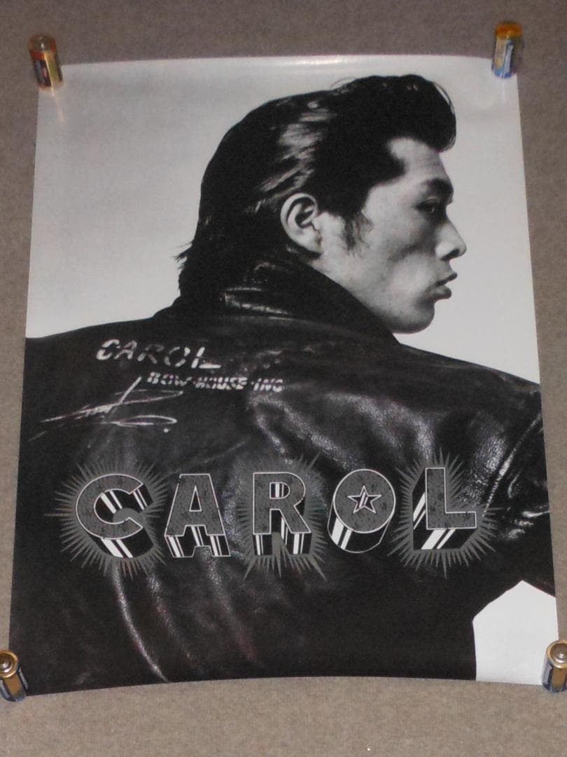 矢沢永吉、バックショット、ＣＡＲＯＬ、ポスター、パネル、大型、ステッカー、皮ジャ