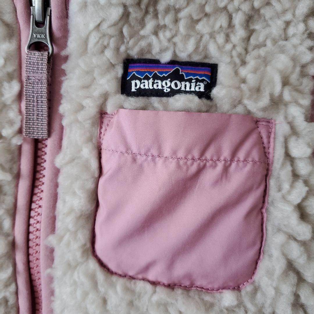 美品★パタゴニア　2t　フリースベスト　ピンク　90㎝相当　姉妹お揃い