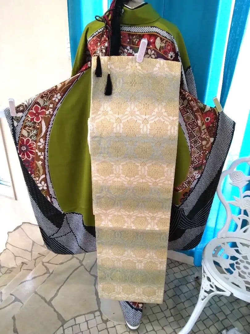 振袖フルセット、正絹、成人式、重ね衿、帯揚げ帯締め、西陣袋帯、襦袢