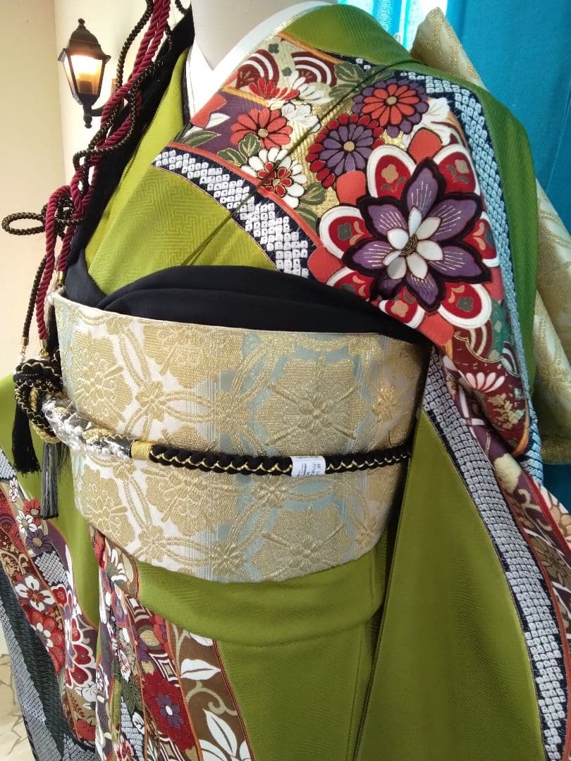 振袖フルセット、正絹、成人式、重ね衿、帯揚げ帯締め、西陣袋帯、襦袢