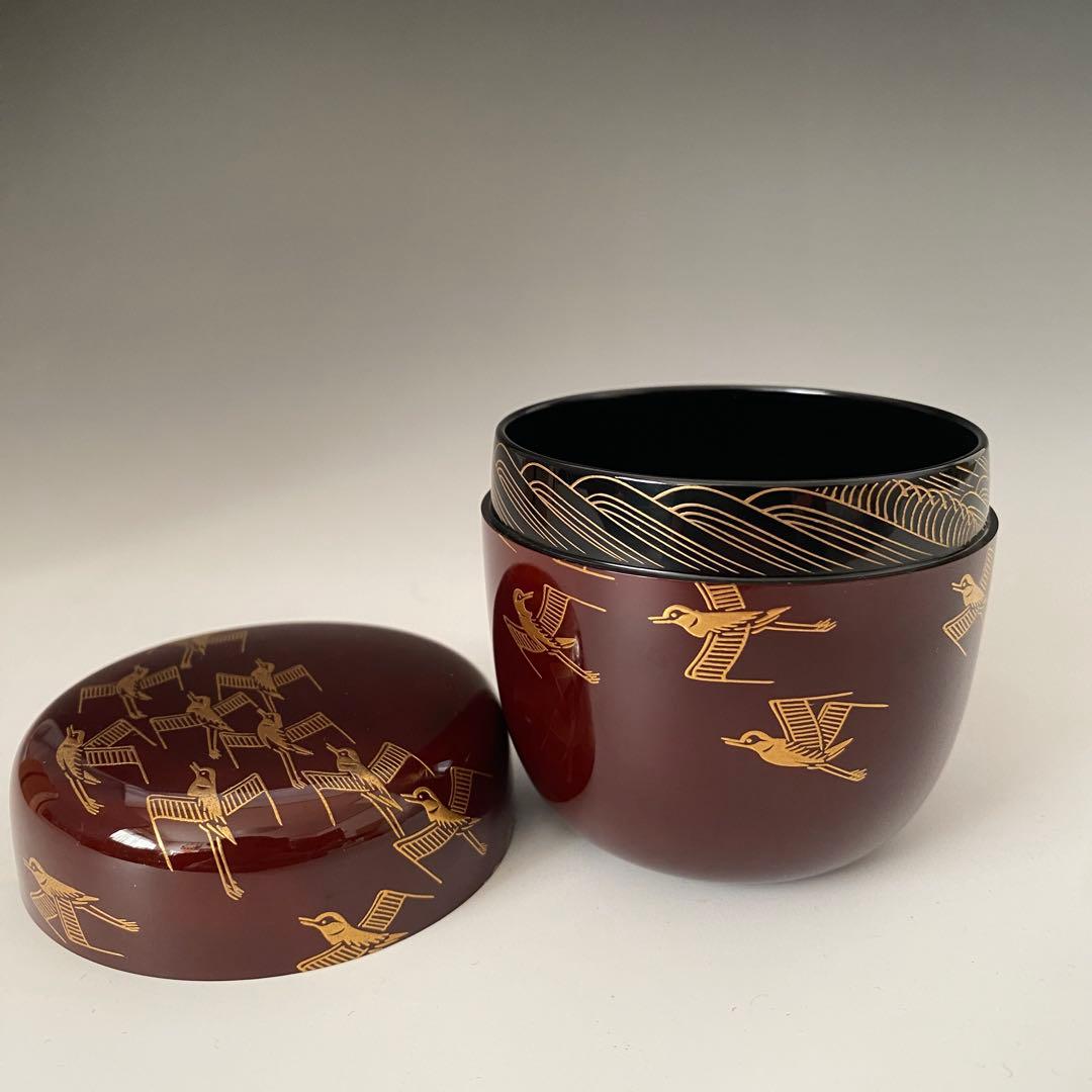 ◆輪島塗 大棗 千鳥 平野桂山 茶道具 美品