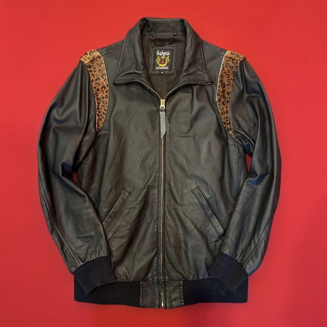 Sサイズ　Schott　ショット　レザージャケット　ライダース　古着　USED