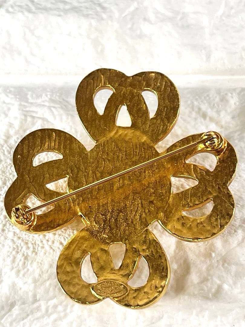 ⭐️超美品⭐️CHANEL シャネル　ヴィンテージ　ブローチ　石　ゴールド　97P