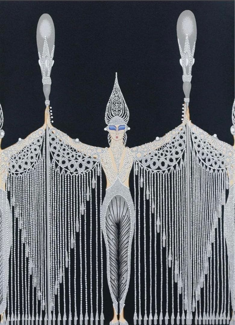 エルテ「Les Bijoux de Perles」シルクスクリーン 直筆サイン