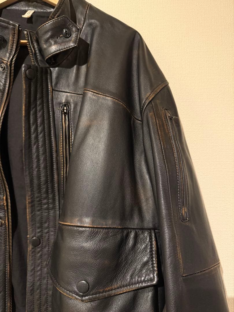 CCU / MORGAN BOMBER JACKET レザージャケット