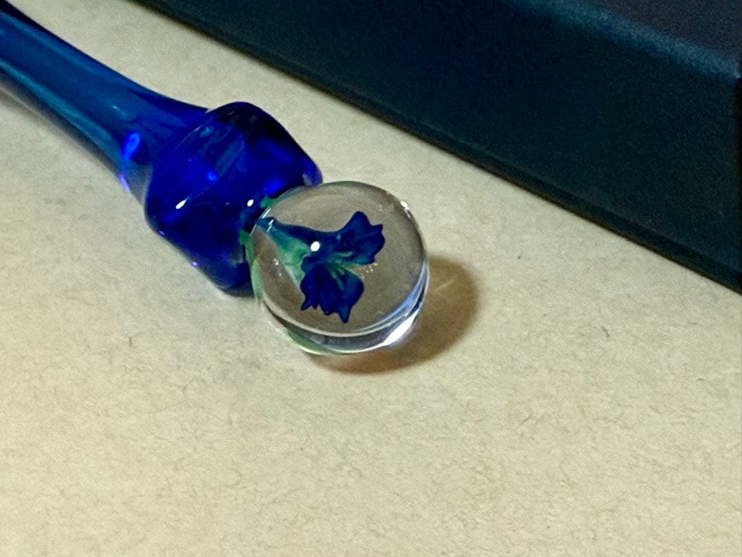 ひとつ房ガラスペン 代官山蔦屋 花入りブルー