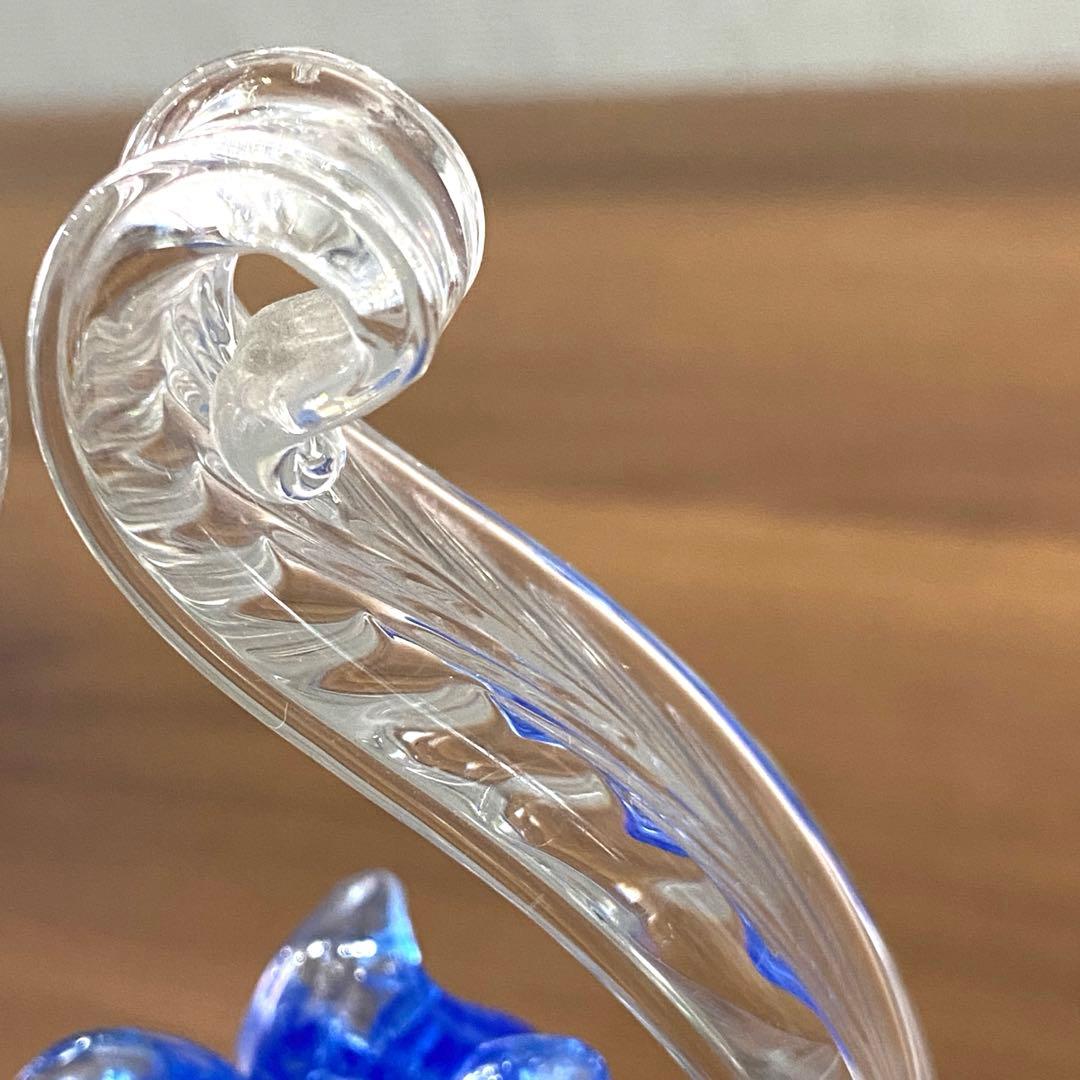 【香水瓶】ガラス香水ボトル　青　クリアガラス