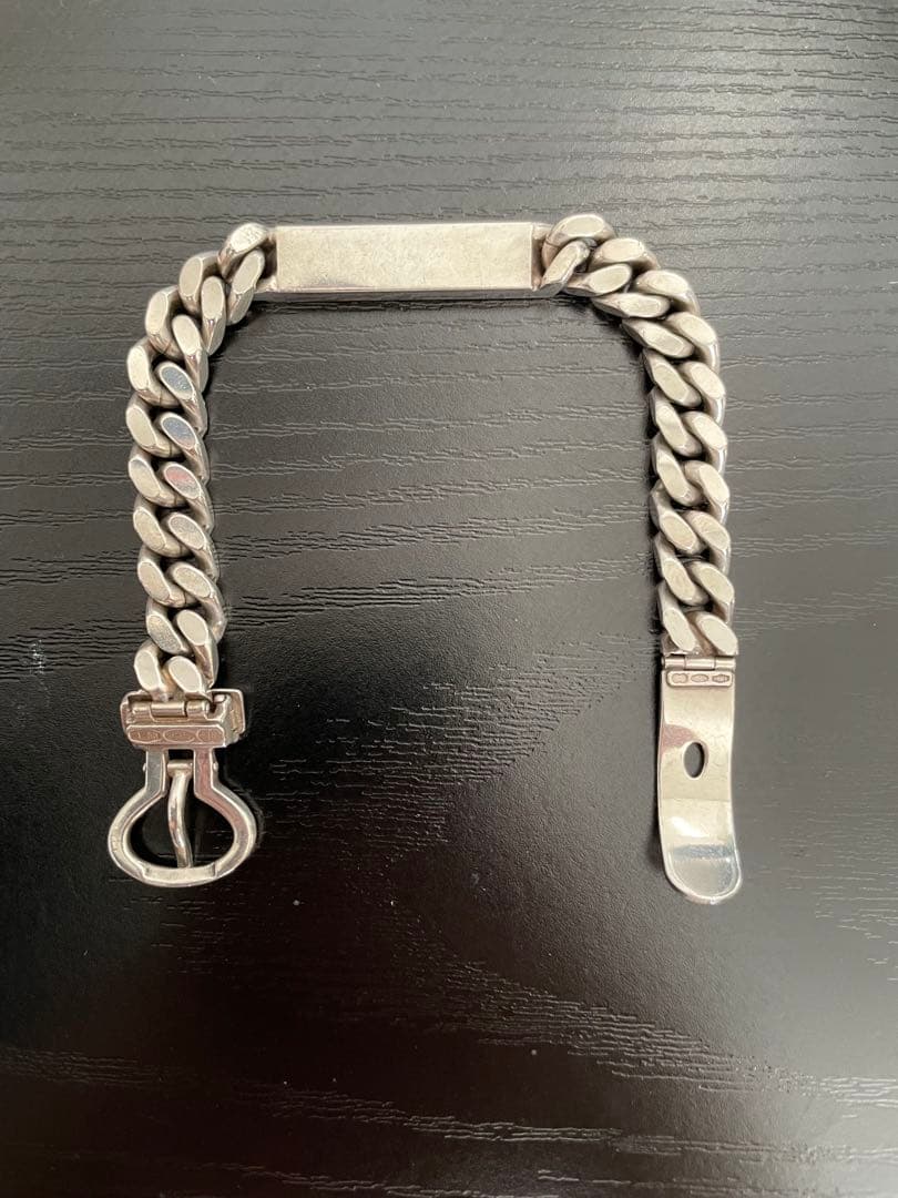 【エルメス似】UnoAErre 70sヴィンテージ　シルバーブレスレット