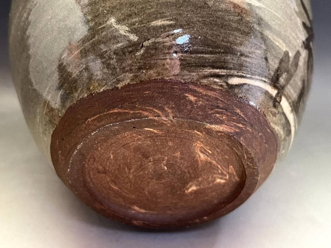 水指■神路山焼 水指建水 大正十二年中秋 宋保 贈 渡部雅兄 時代物 骨董品■