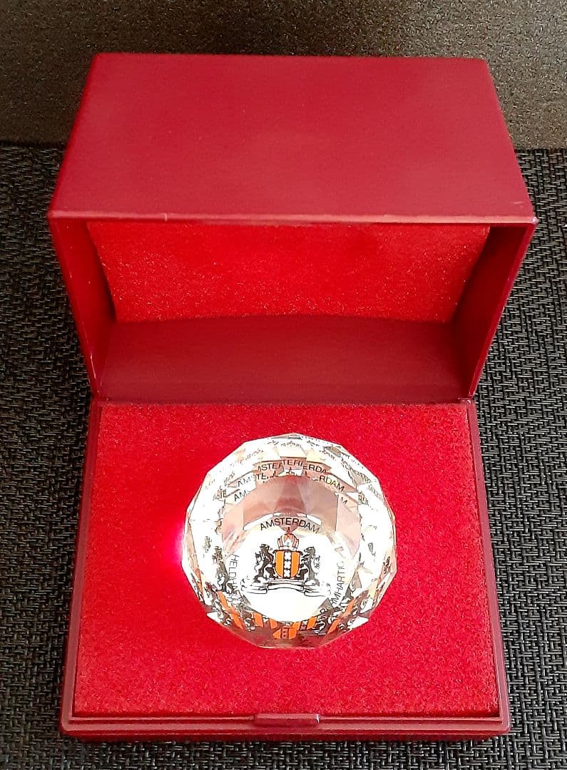 【Swarovski　スワロフスキー】クリスタル　ペーパーウェイト　共箱　文房具