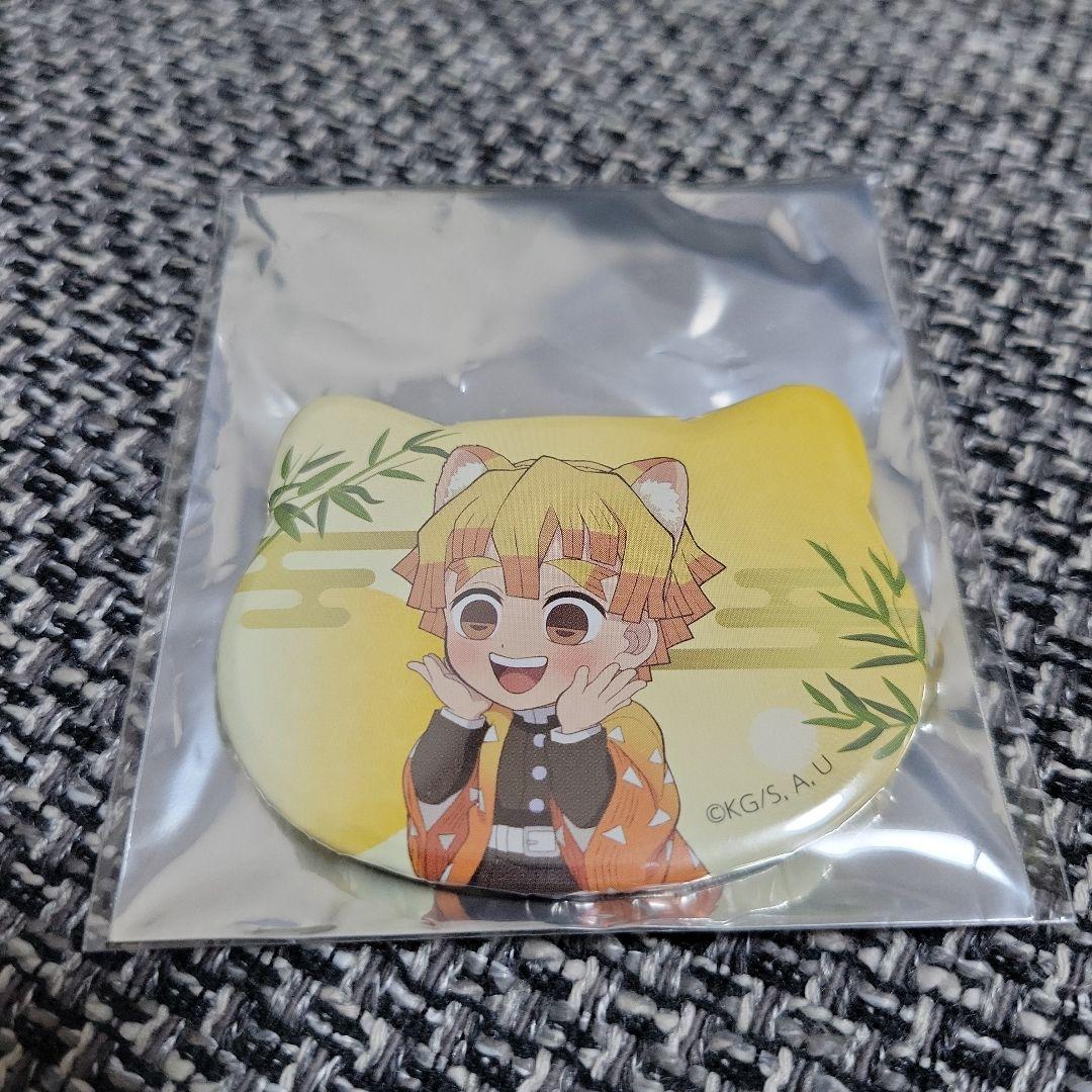 鬼滅の刃 ナンジャタウン 特別任務賞 ねこ型缶バッジ 我妻善逸