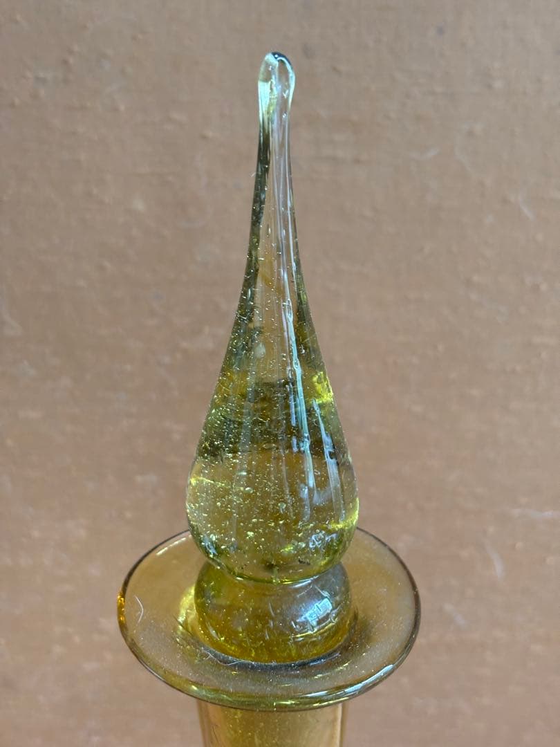 小谷眞三作倉敷ガラス飴釉足付デキャンタ　 検栄次