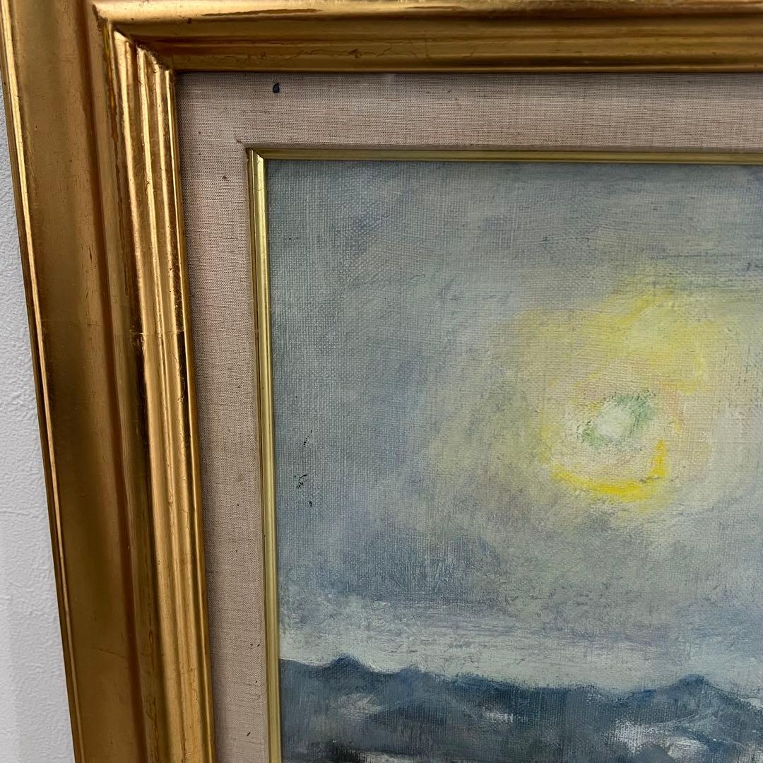 吉井忠 T. Yoshii 風景画 油彩画 ゴールドフレーム