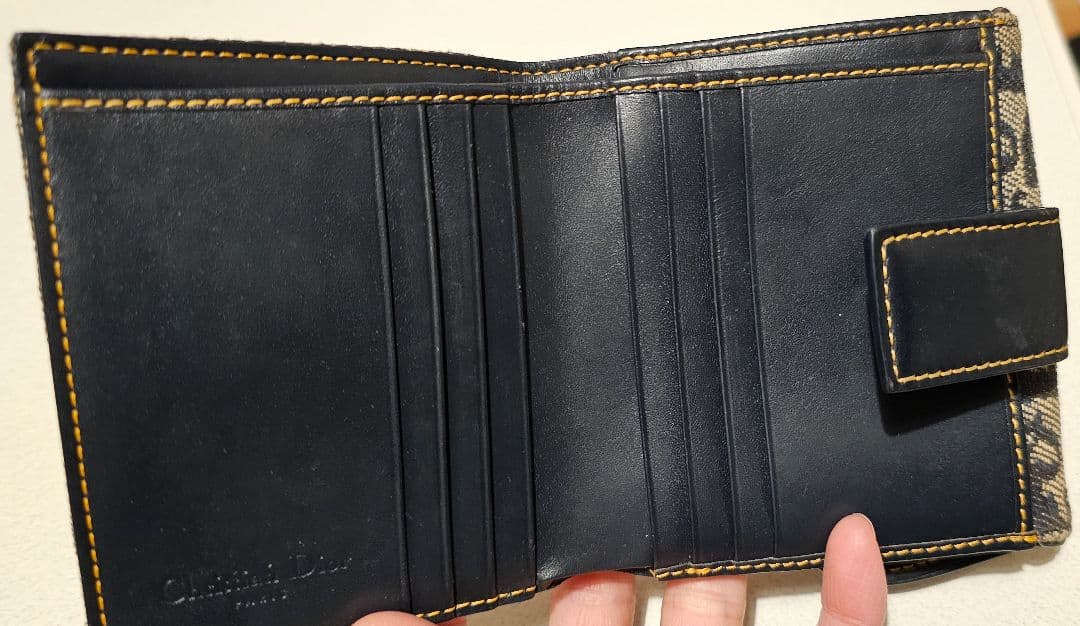 Dior　ディオール　トロッター柄　3つ折り 財布