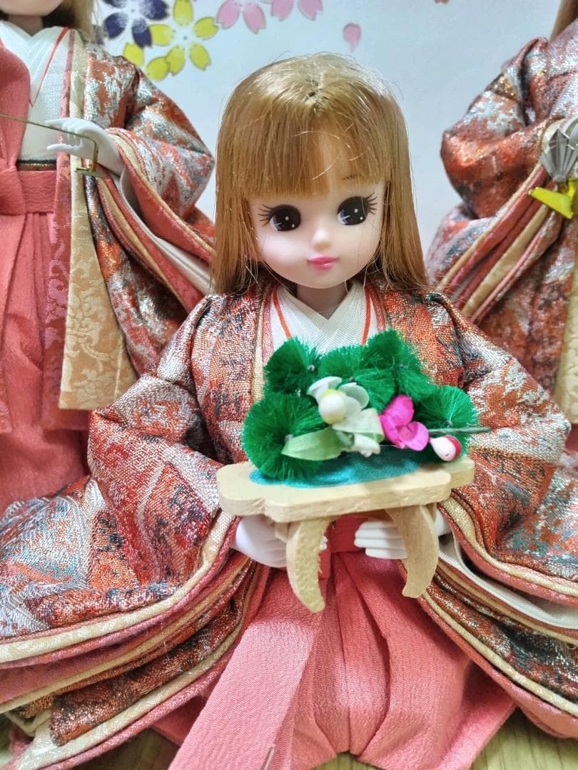 雛人形　リカちゃん　三人官女　リメイク品 　④