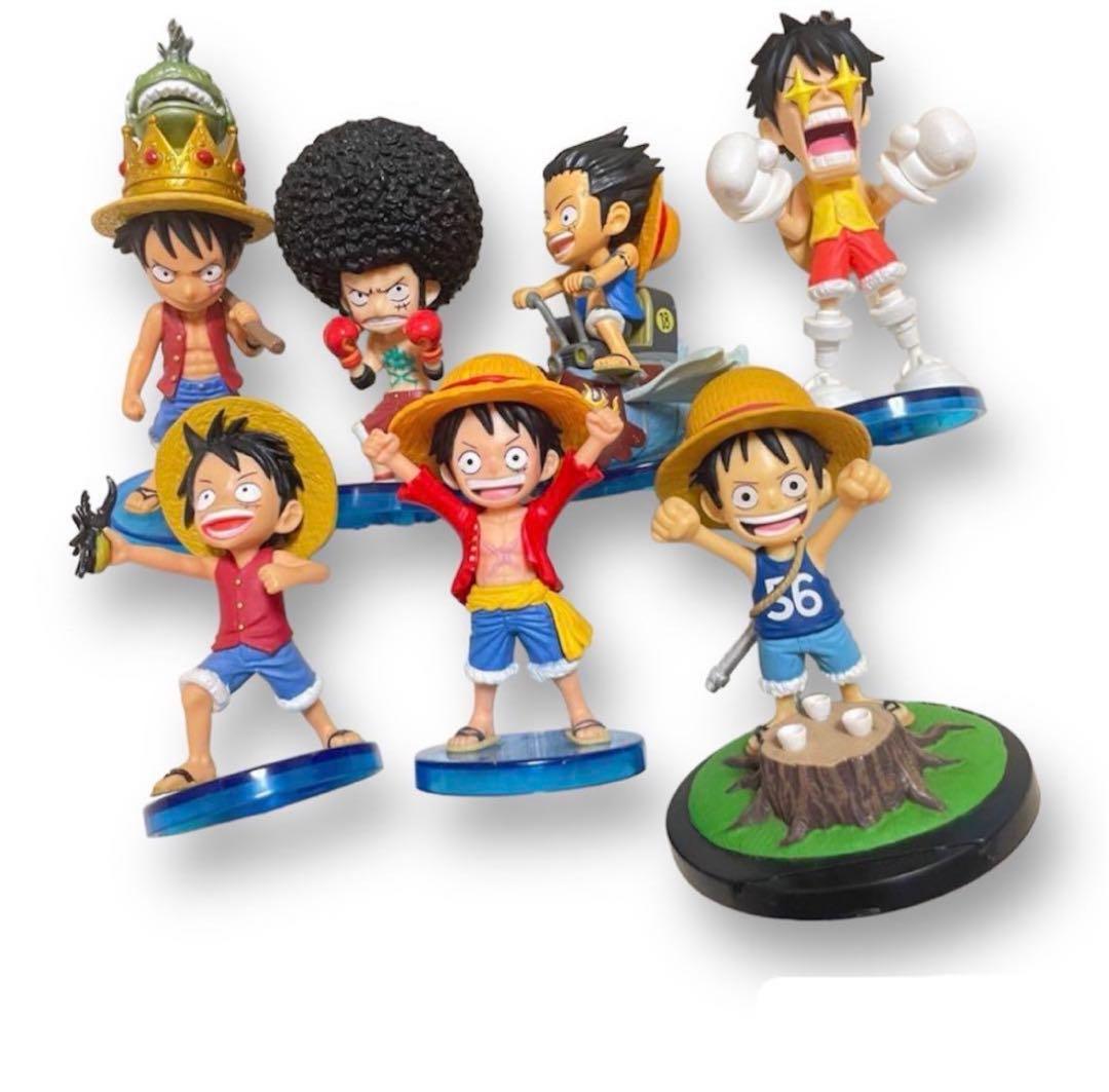 ワンピース　ルフィ　ミニフィギュア　ワールドコレクタブルフィギュア　7個セット