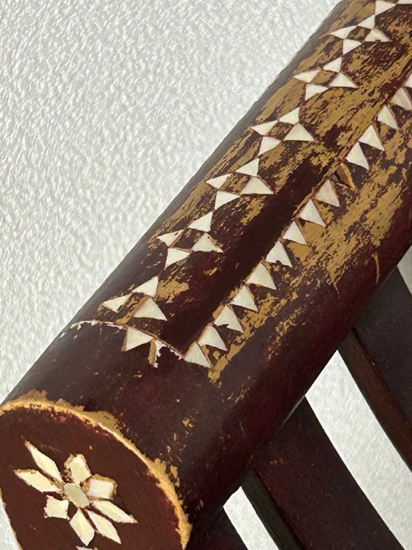 カルティニベンチ　クラブチェア　螺鈿　ロビーチェア　木製椅子