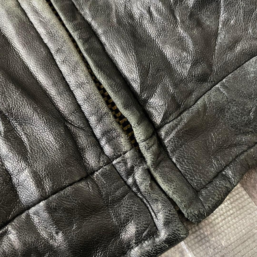 vintage 本革 American オールドレザージャケット ブラック L