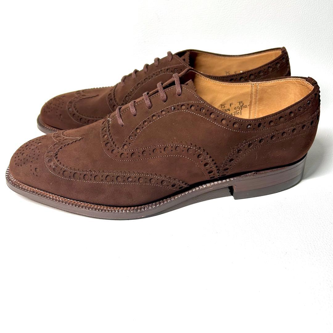 【デッドストック】チャーチ スエードウイングチップ バックUK7 1/2