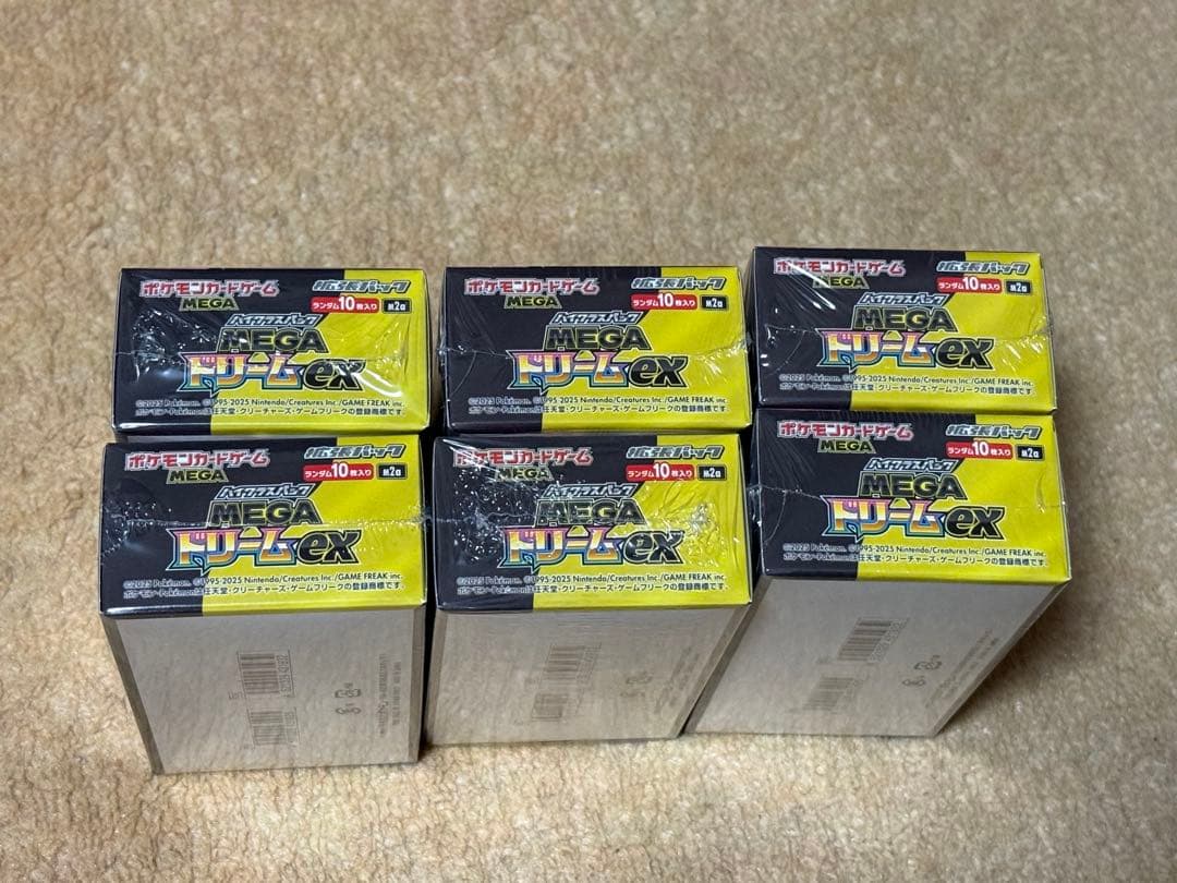 ポケモンカードゲーム MEGAドリームex シュリンク付き 6BOX