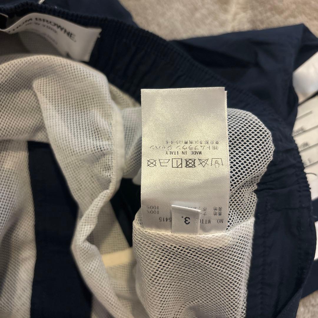 THOM BROWNE 4BARソリッドスイムショーツ サイズ3