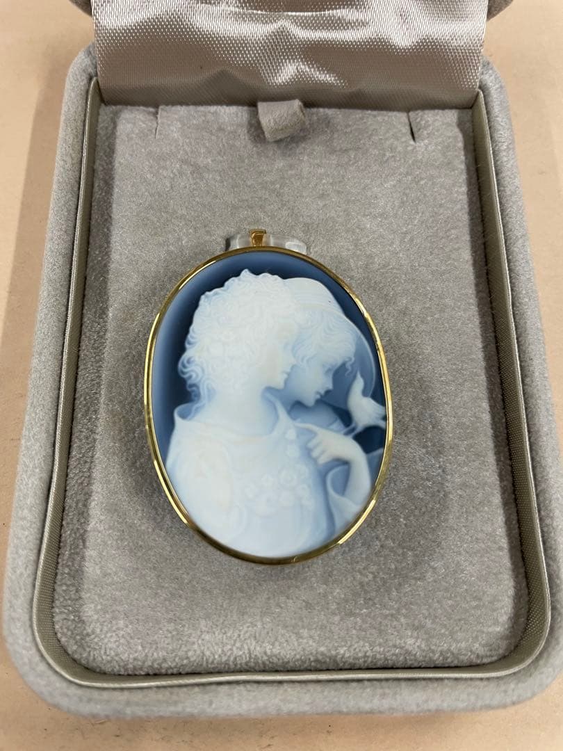 K18 メノオカメオ　 ペンダントトップ