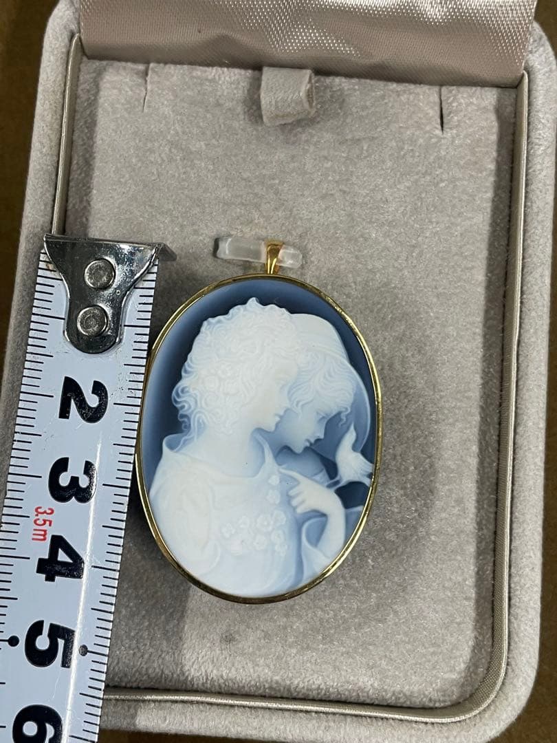 K18 メノオカメオ　 ペンダントトップ