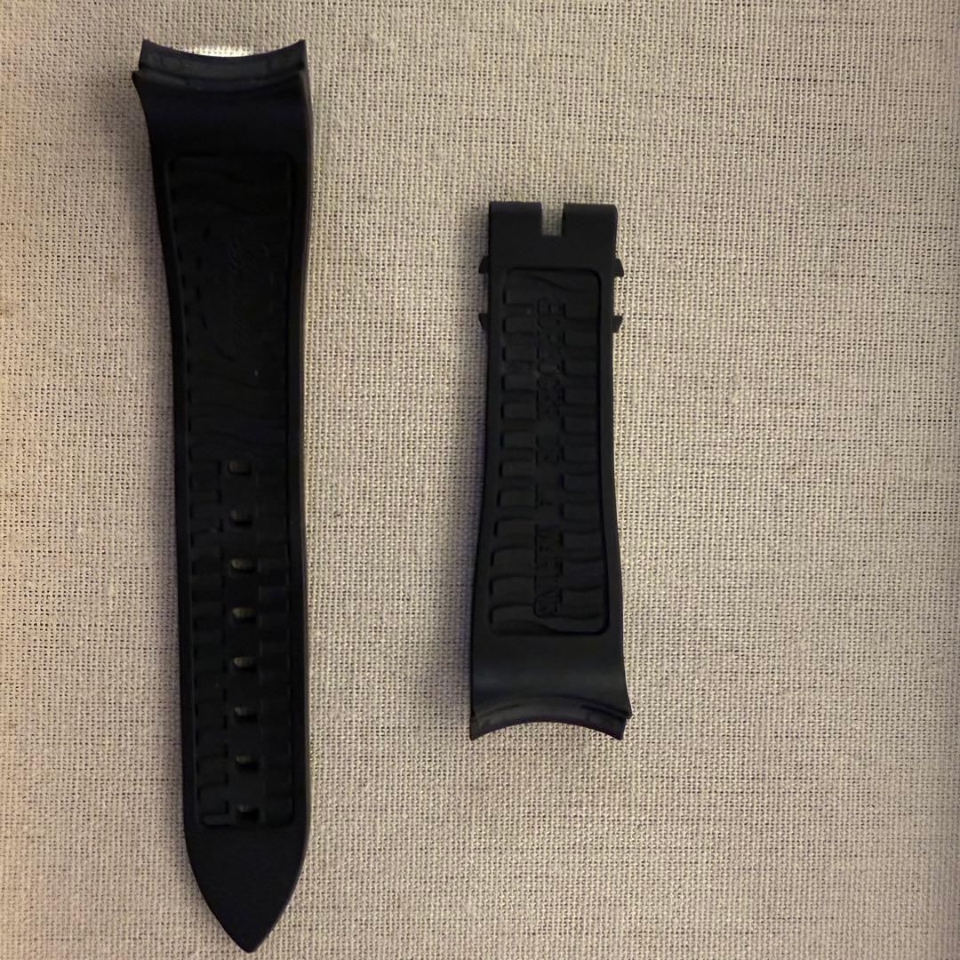 ブレゲ マリーン用 腕時計 ラバーベルト ブラック