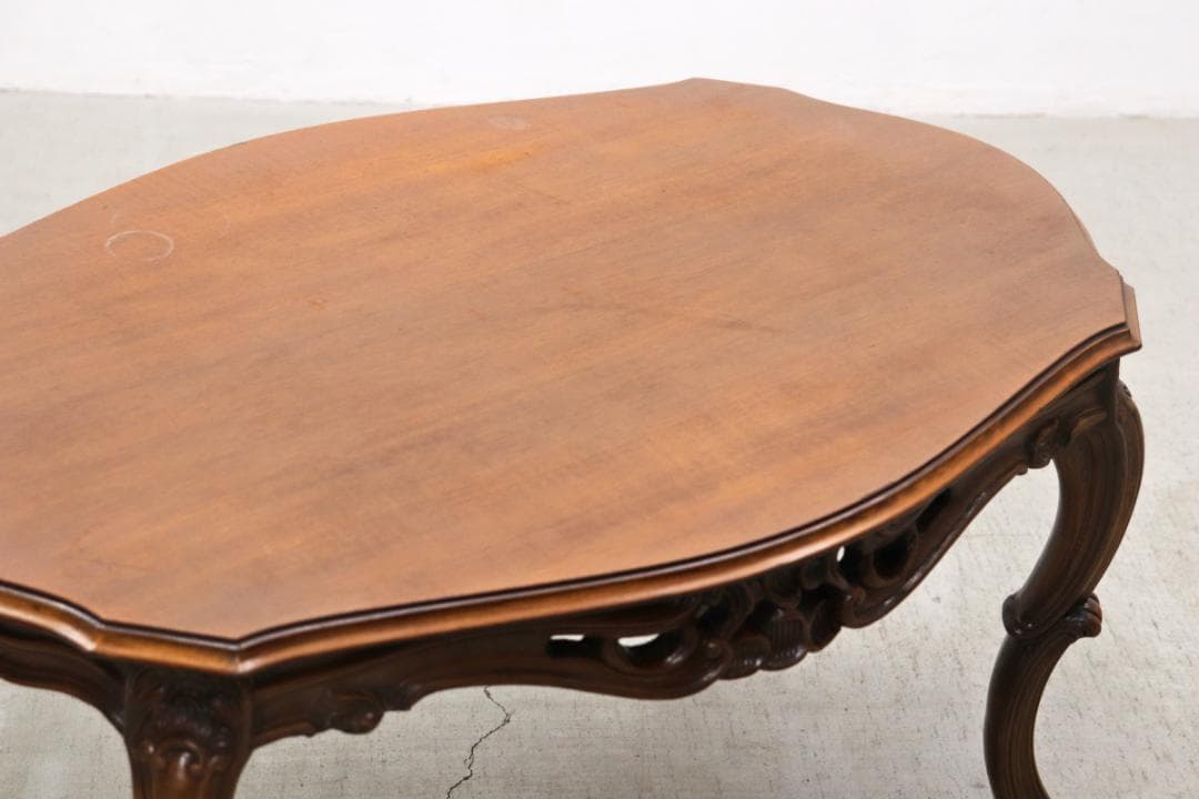 ヴィンテージ クラシカル オーバル センターテーブル サイドテーブル 1 猫脚