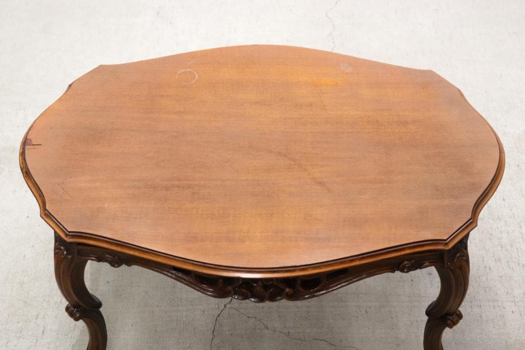 ヴィンテージ クラシカル オーバル センターテーブル サイドテーブル 1 猫脚