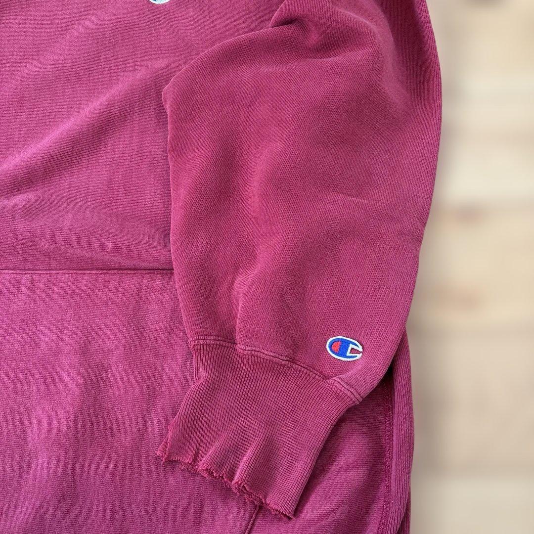 ビンテージ　USA製　チャンピオン　目付きRWパーカーXXL ルビーレッド