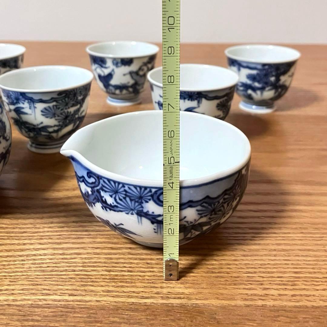 平安京泉 清水焼 染付 煎茶器揃 茶器揃