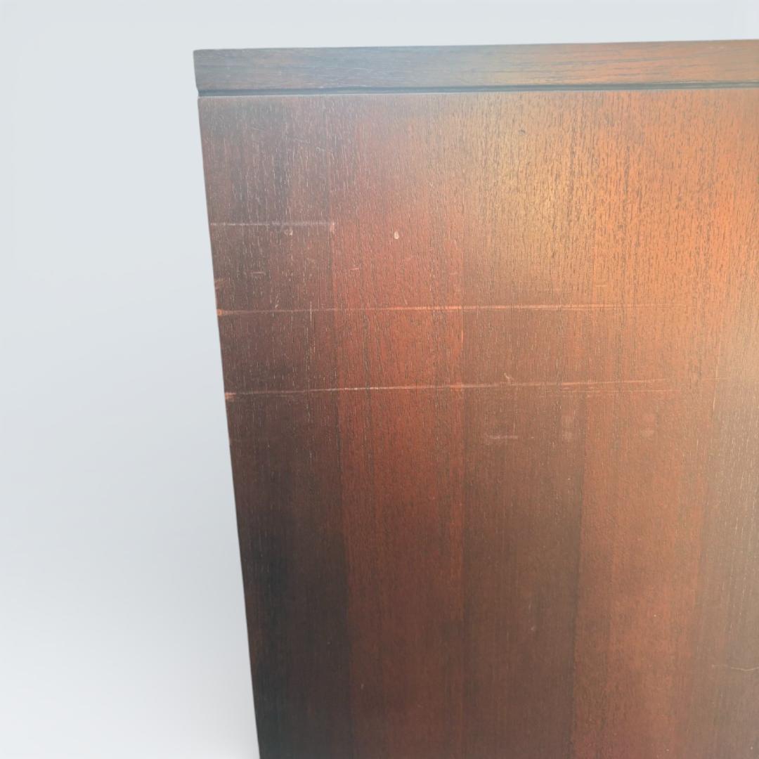 ルーバーキャビネット 幅85cm 木製 リビングボード 隠せる収納