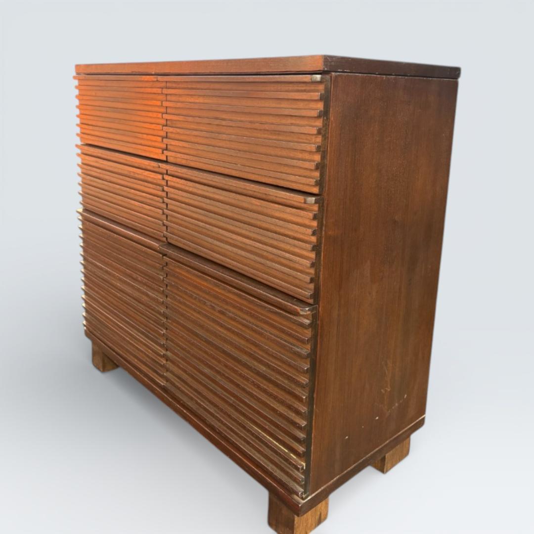 ルーバーキャビネット 幅85cm 木製 リビングボード 隠せる収納