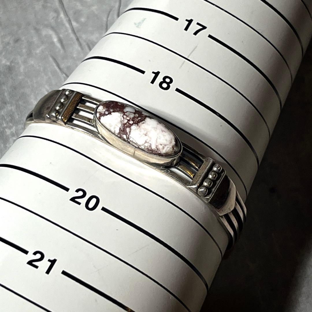 激渋　シルバー 925 ホワイトバッファロー　バングル　インディアン　1点物