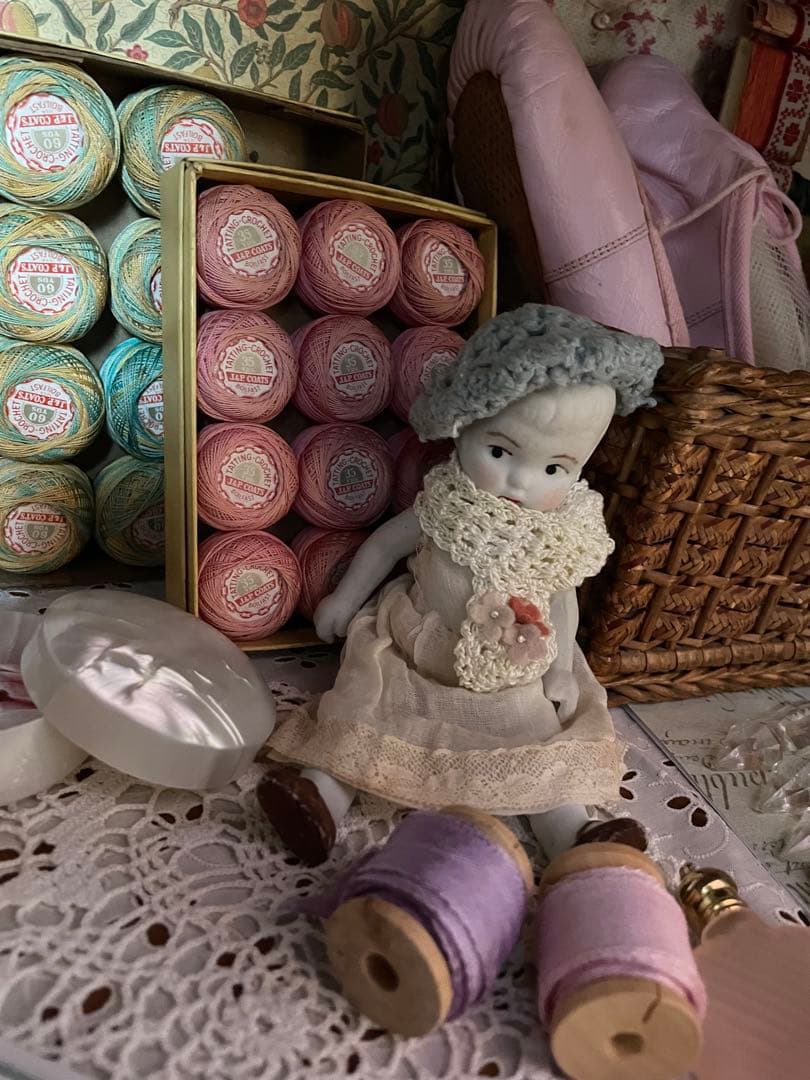 SALE‼️アンティークビスクドール　ドレスセット付き