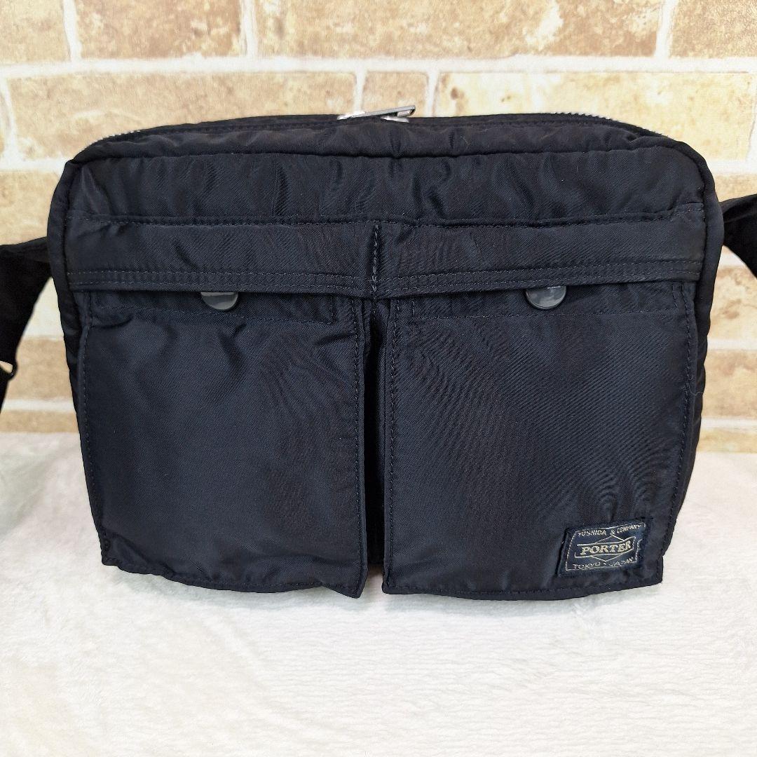 PORTER 2層式　タンカー ショルダーバッグ 男女兼用　ブラック　Sサイズ