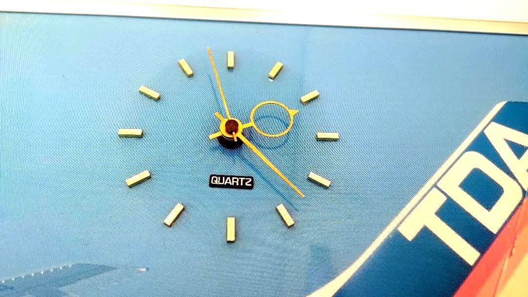 TDA 大型 パネル 時計　東亜国内航空　ノベルティ　航空機 tda グッズ　壁