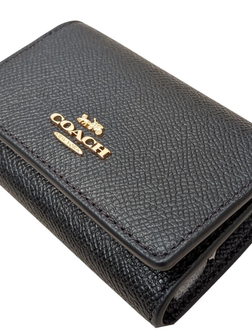 【新品】正規品 COACH ファイブリング キーケース ブラック F76741