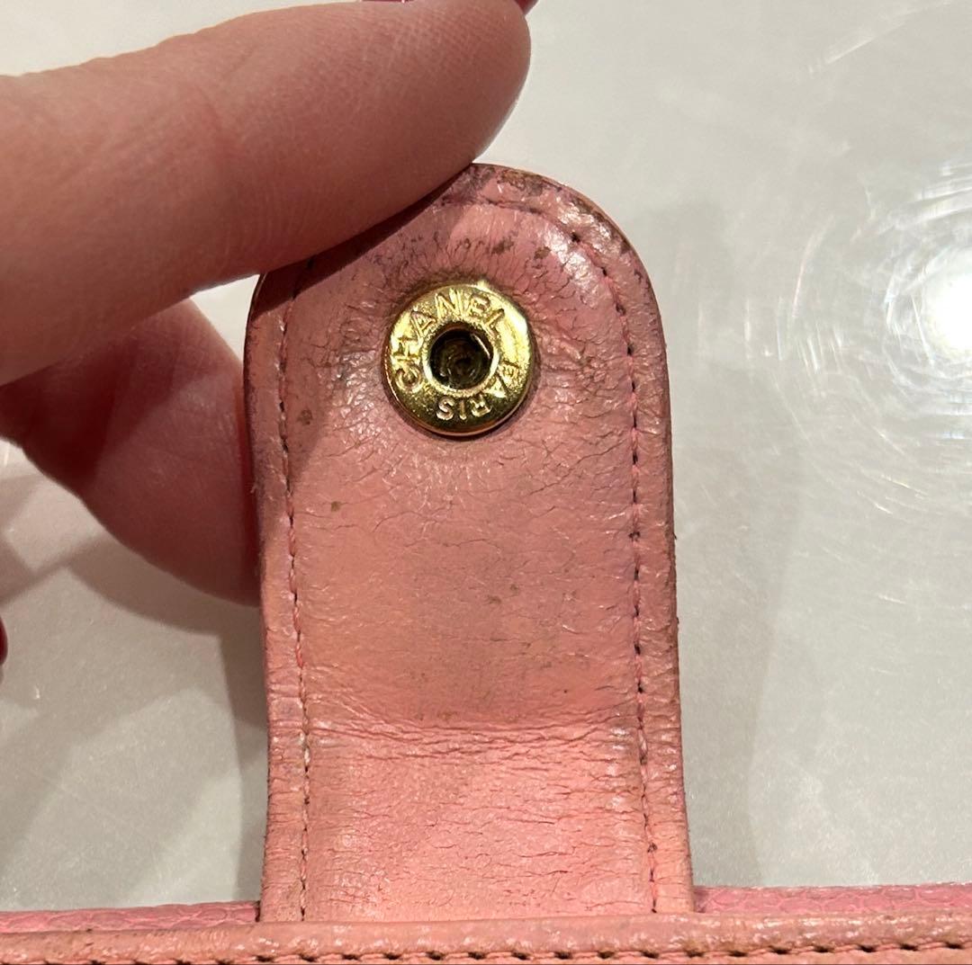 ⭐︎シャネル CHANEL 財布 二つ折りピンク キャビア ココマーク
