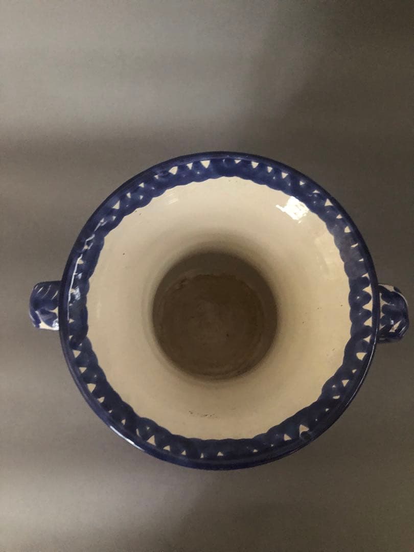 スペイン陶器　グラナダ両手付き花瓶