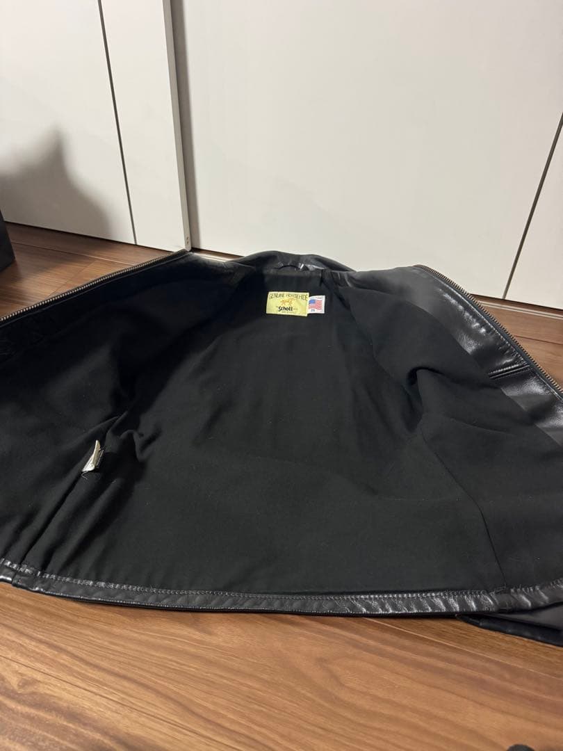 黒 シングルライダースジャケット