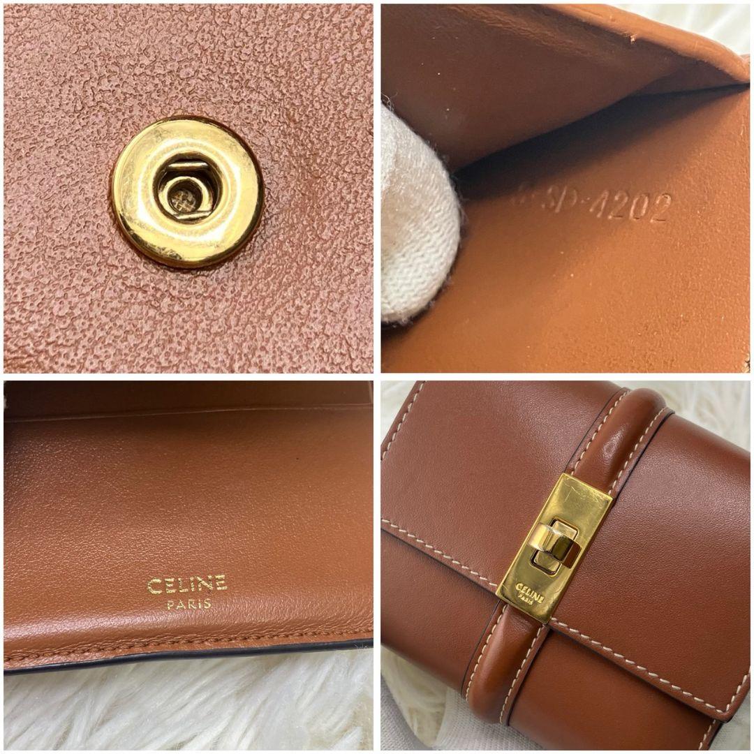 極美品✨CELINE セーズ 16 コンパクトウォレット 三つ折り財布 レザー