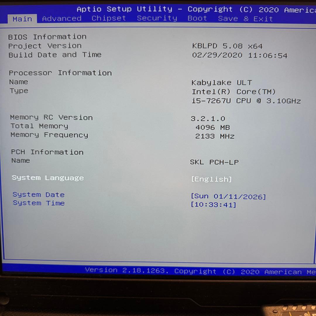 ファンレスMini PC i5-7267U 4GB SSD256GB